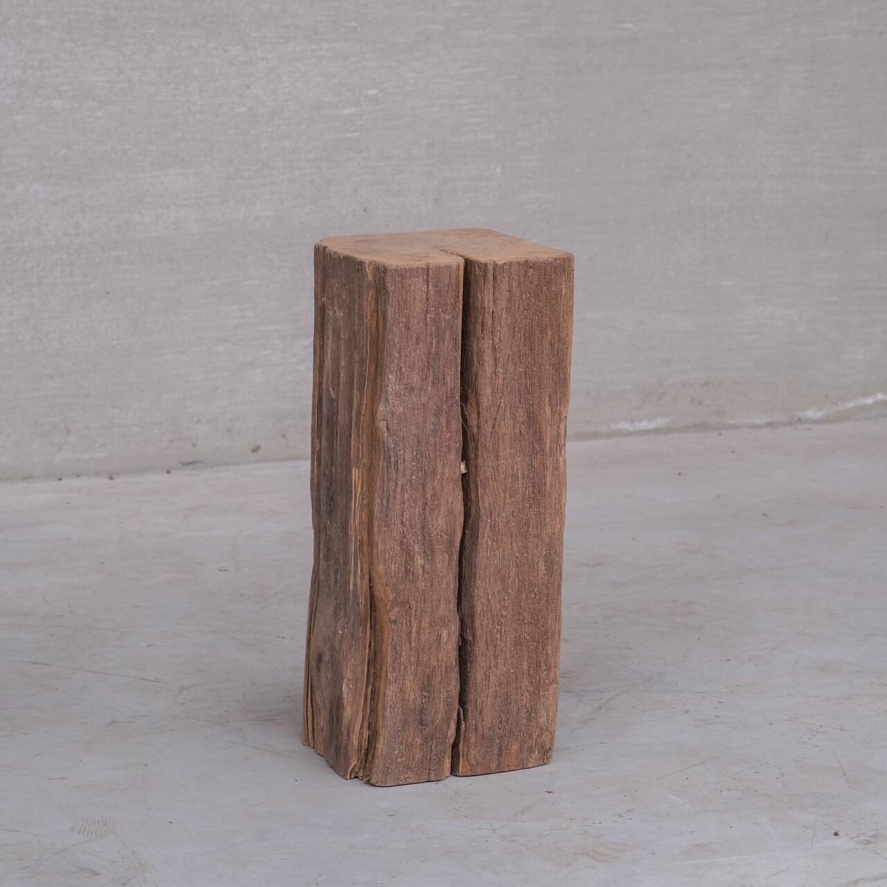 Vintage Wooden Tree Trunk Pedestal Display Stand