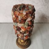 Table lamp gilded wood and stones