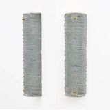 Pair of Barovier & Toso Art Deco Brass and Aquamarine Murano Glass Sconces