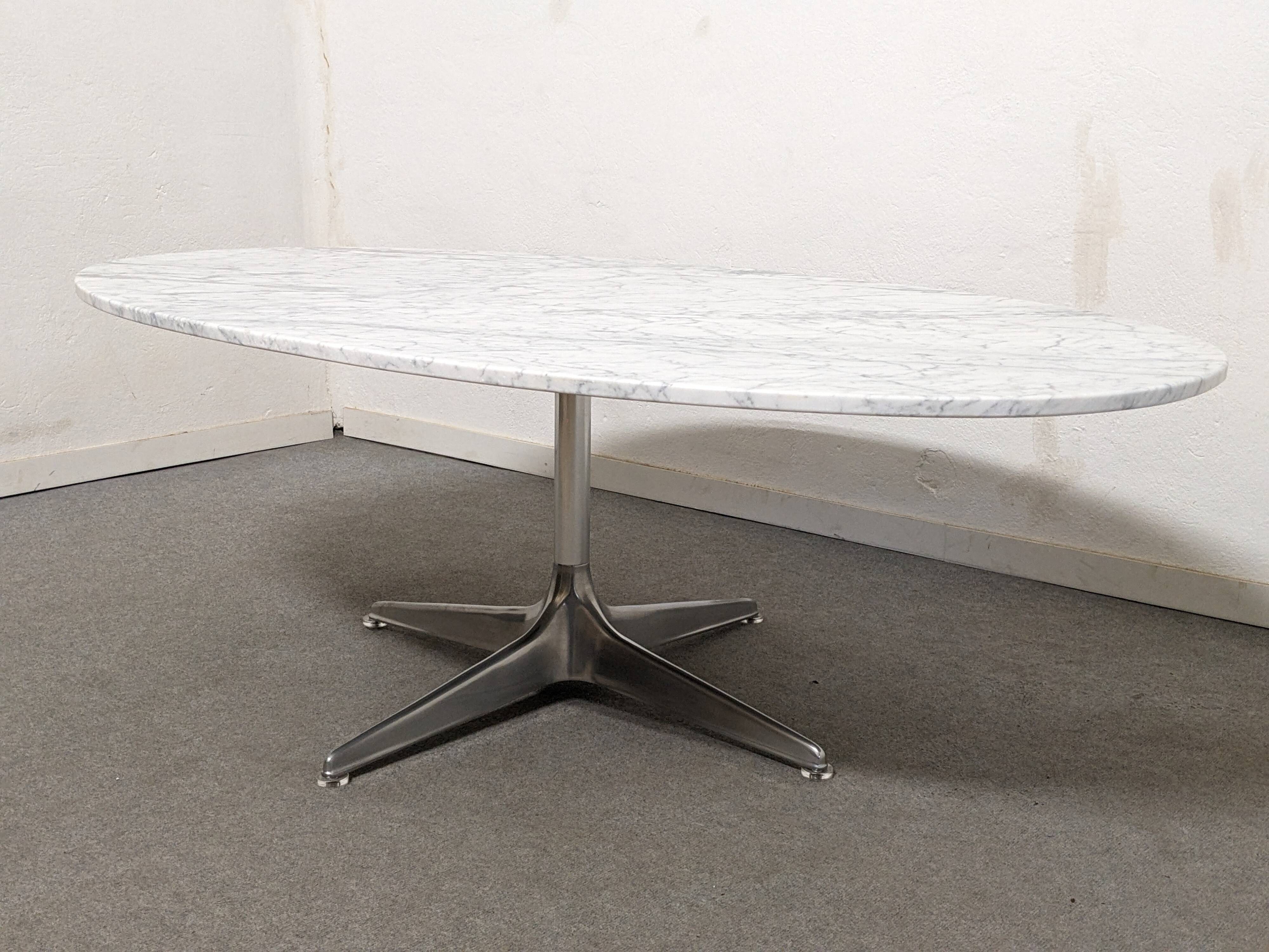 Oval marble coffee table by Horst Brüning, 1960s-1970s