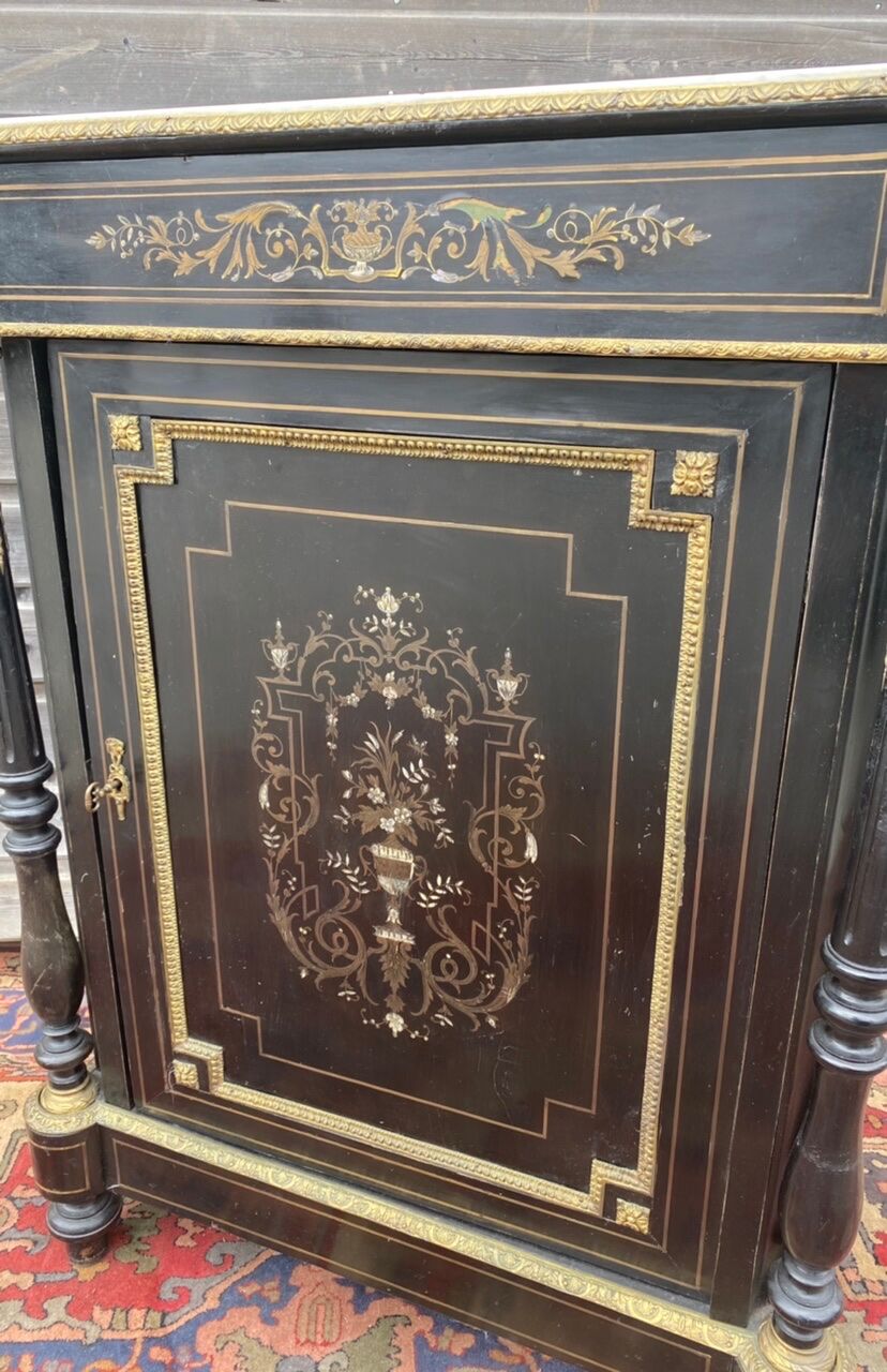 Support furniture In Blackened Wood of Napoleon III period