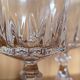6 verres à pied en cristal sonore taillé – années 70