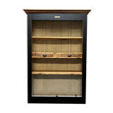 Patinated chestnut cabinet bookcase