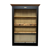 Bibliothèque en châtaignier patiné