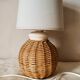 Wicker ball lamp