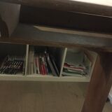 Desk school wood with bench insert
