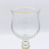 Set of 7 Galo crystal wine glasses