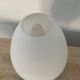 Lampe tripode en opaline et métal