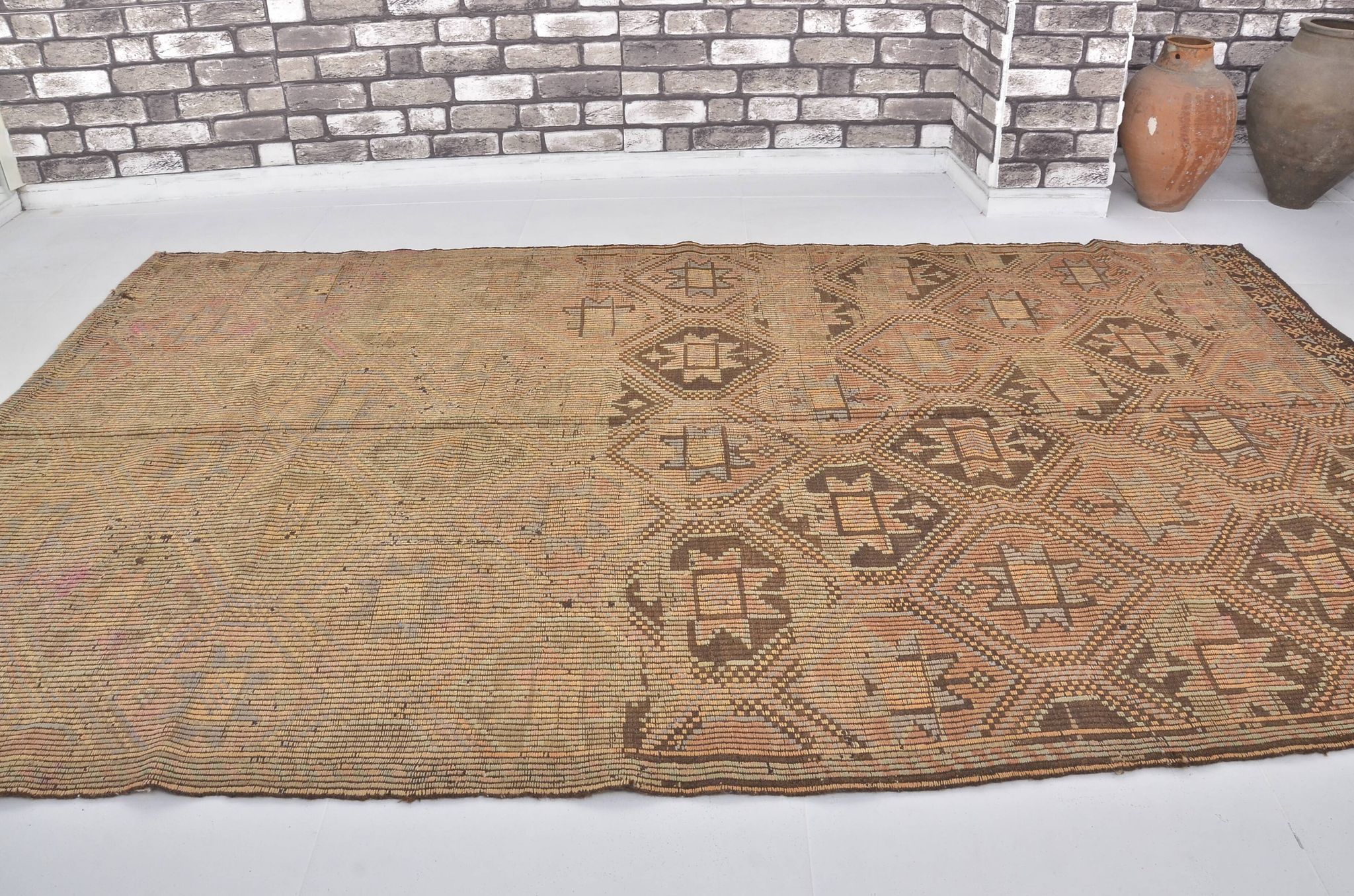 Tapis kilim anatolien vintage Oushak sku c27
