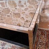 Mirrored glass coffee table from the 70s and 80s