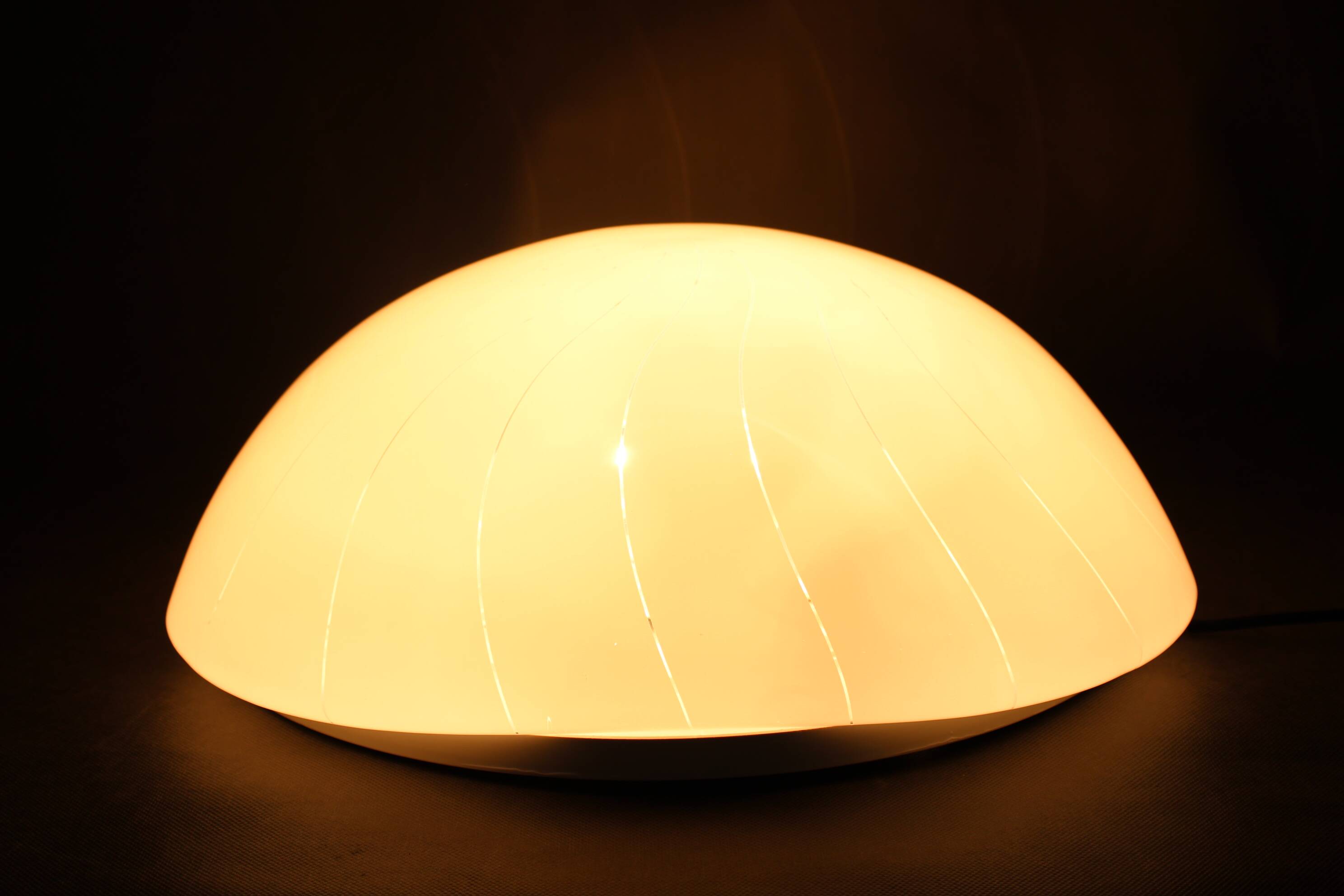 1970s Large Plastic Flush-Mount Light by Molin, Italy