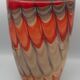 Vase in art verrerie blown glass polychrome mouth 24.5 cm