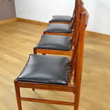 4 chaises danoises en palissandre de Rio Arne Vodder 1960
