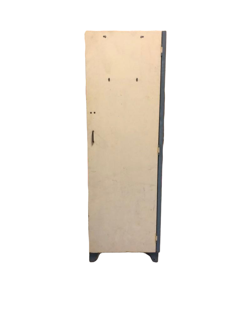 Old metal cabinet 4 shelves and hospital cloakroom