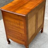 Commode de style mix Louis XV Louis Philippe noyer massif queue d'aronde