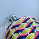 Scoubidou bottle with blue pink and yellow handle 70s