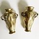 Paire de vases en bronze doré