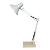 Vintage White Italian Architect Table Lamp, 1970s