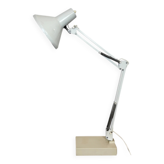 Vintage White Italian Architect Table Lamp, 1970s
