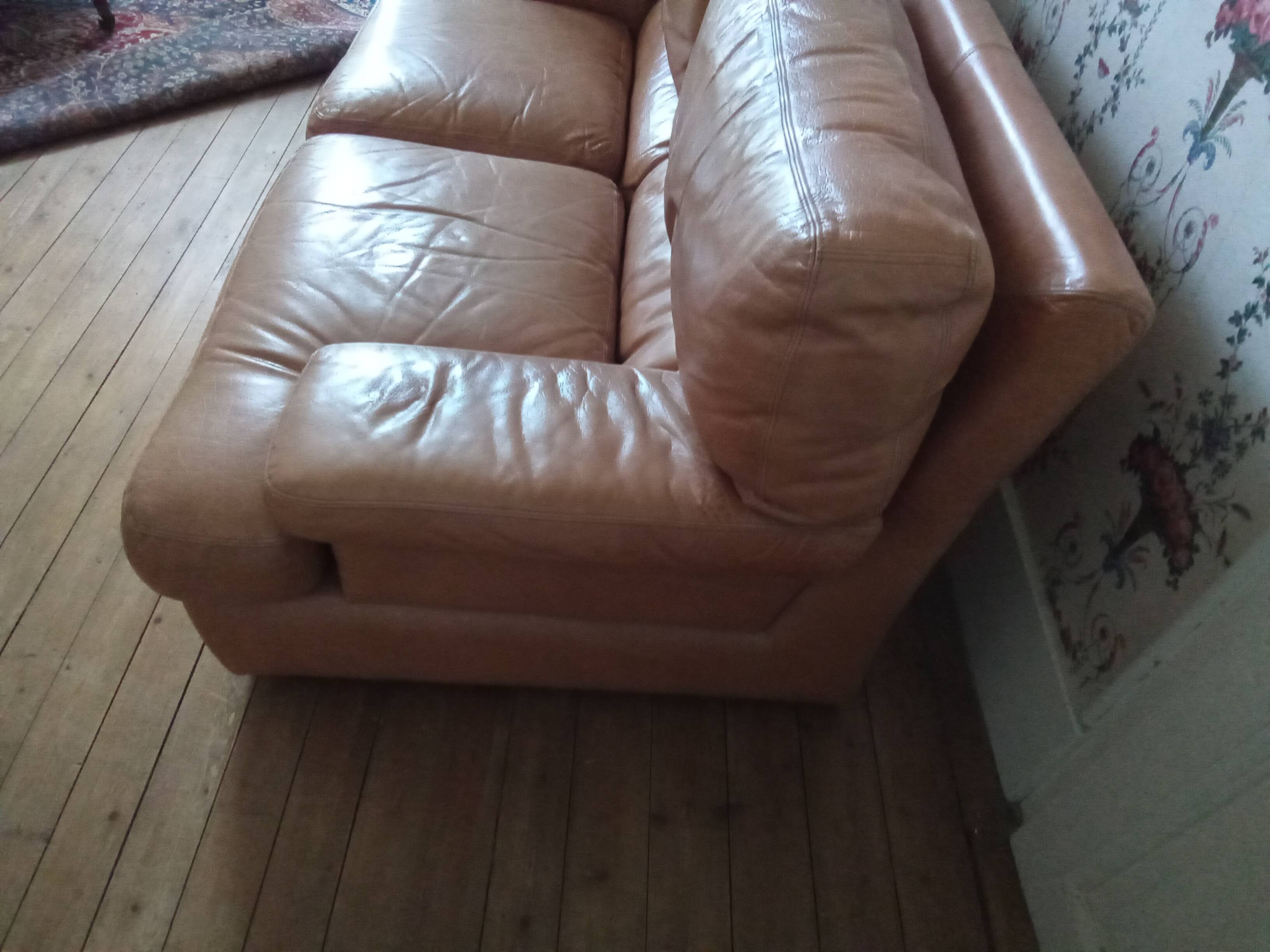 1970s leather sofa