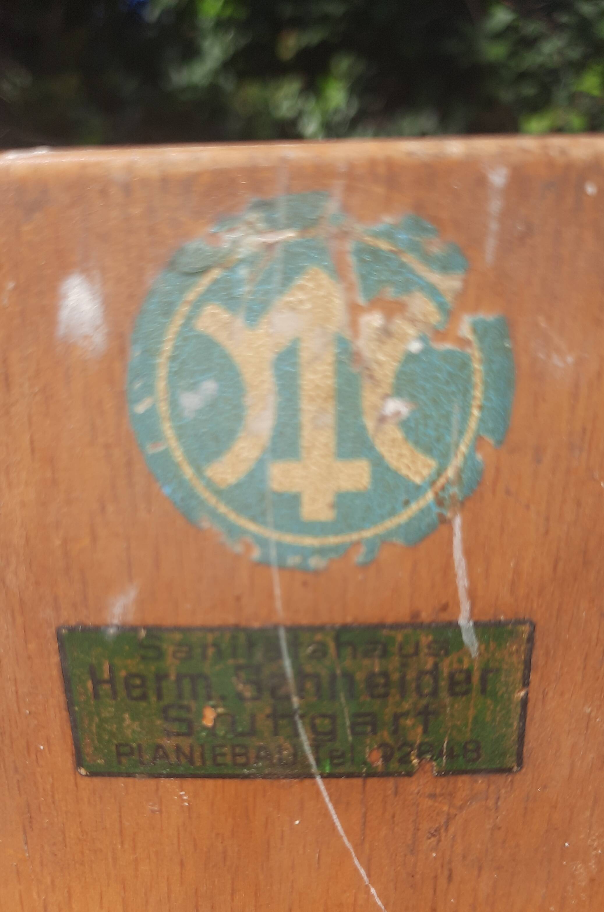 Vintage chair made of tube and wood