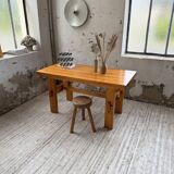 Farmhouse table, mountain furniture from the 50s