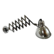 Vintage accordion wall light in chrome metal.