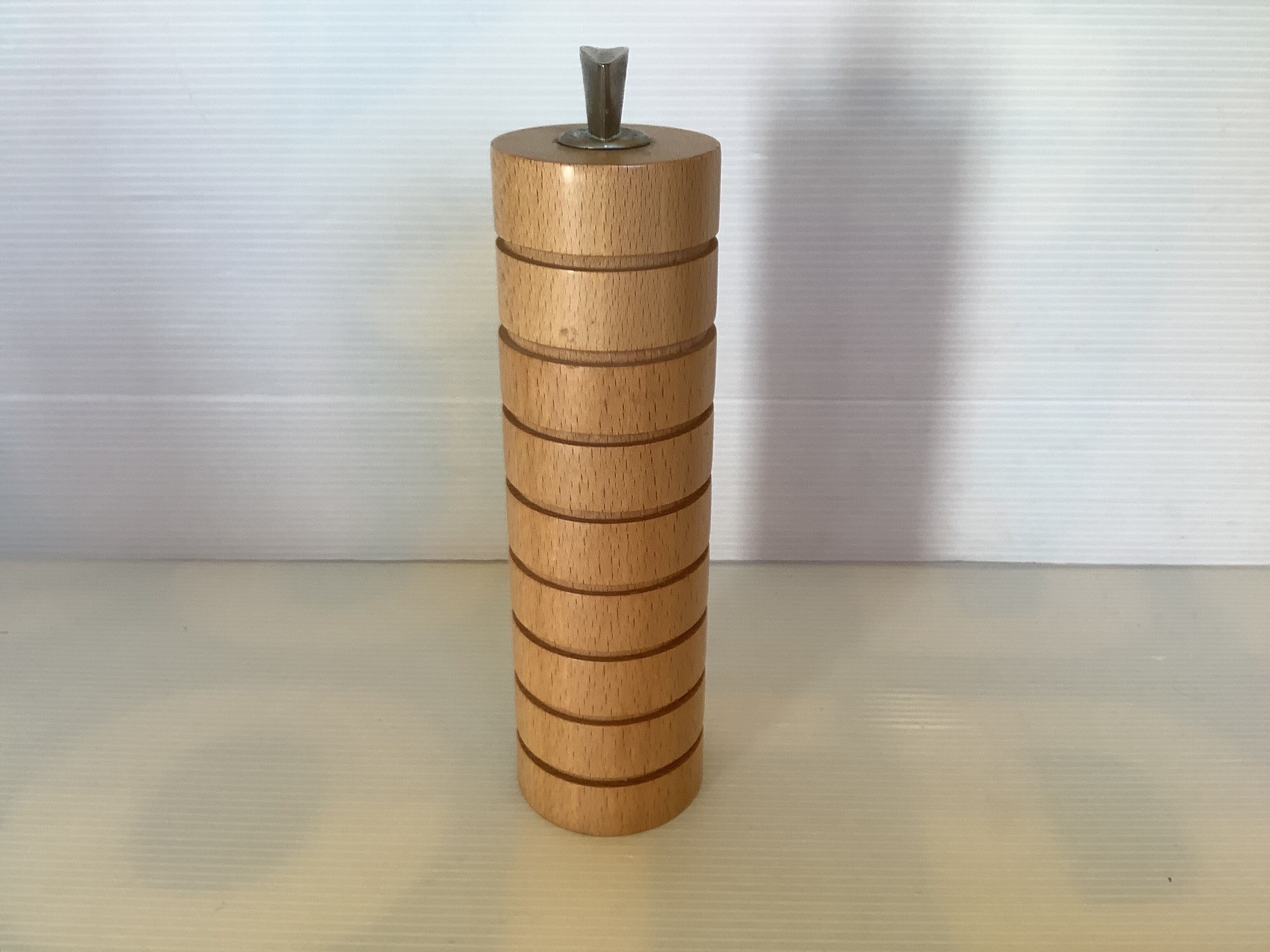Scandinavian style legnoart wooden pepper mill