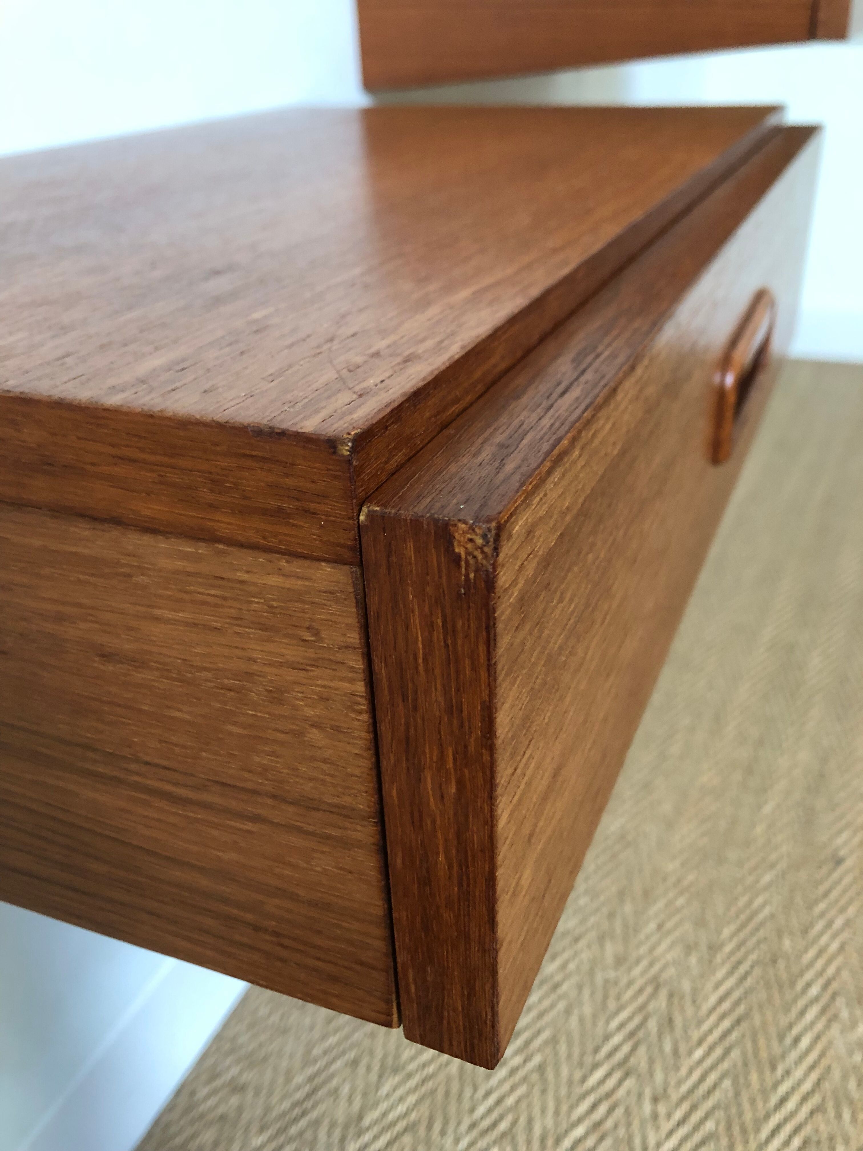 Pair of wall bedside tables