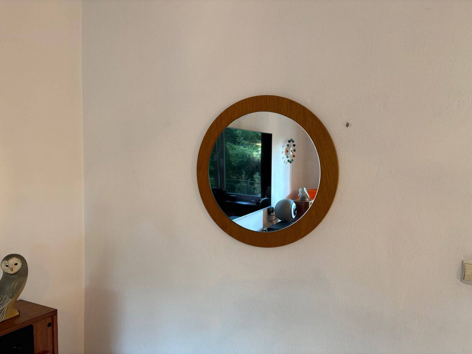 Minimalist brown mirror, 1960s