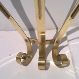 Console italienne en laiton avec haut en verre années 1940