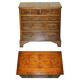 Georgian commode in yew wood with burr and burl grain, medium size.