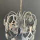 Lustre design en chrome et cristaux de Angelo Gaetano Sciolari. Vers 1970