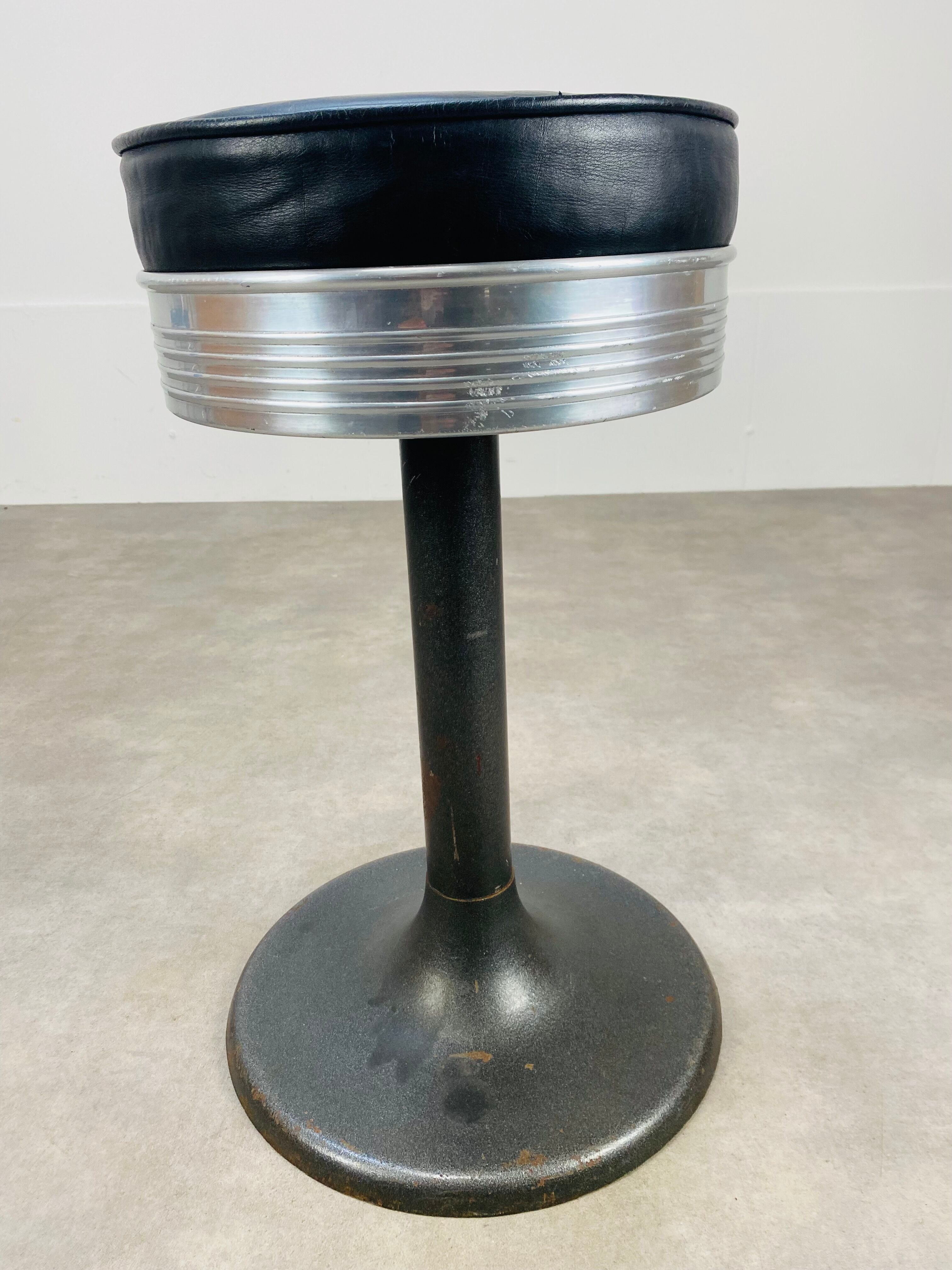Vintage industrial style dining stool by trewa