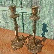 Bougeoirs anciens en bronze