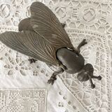 2 cendriers insectes mouches en métal années 50-60