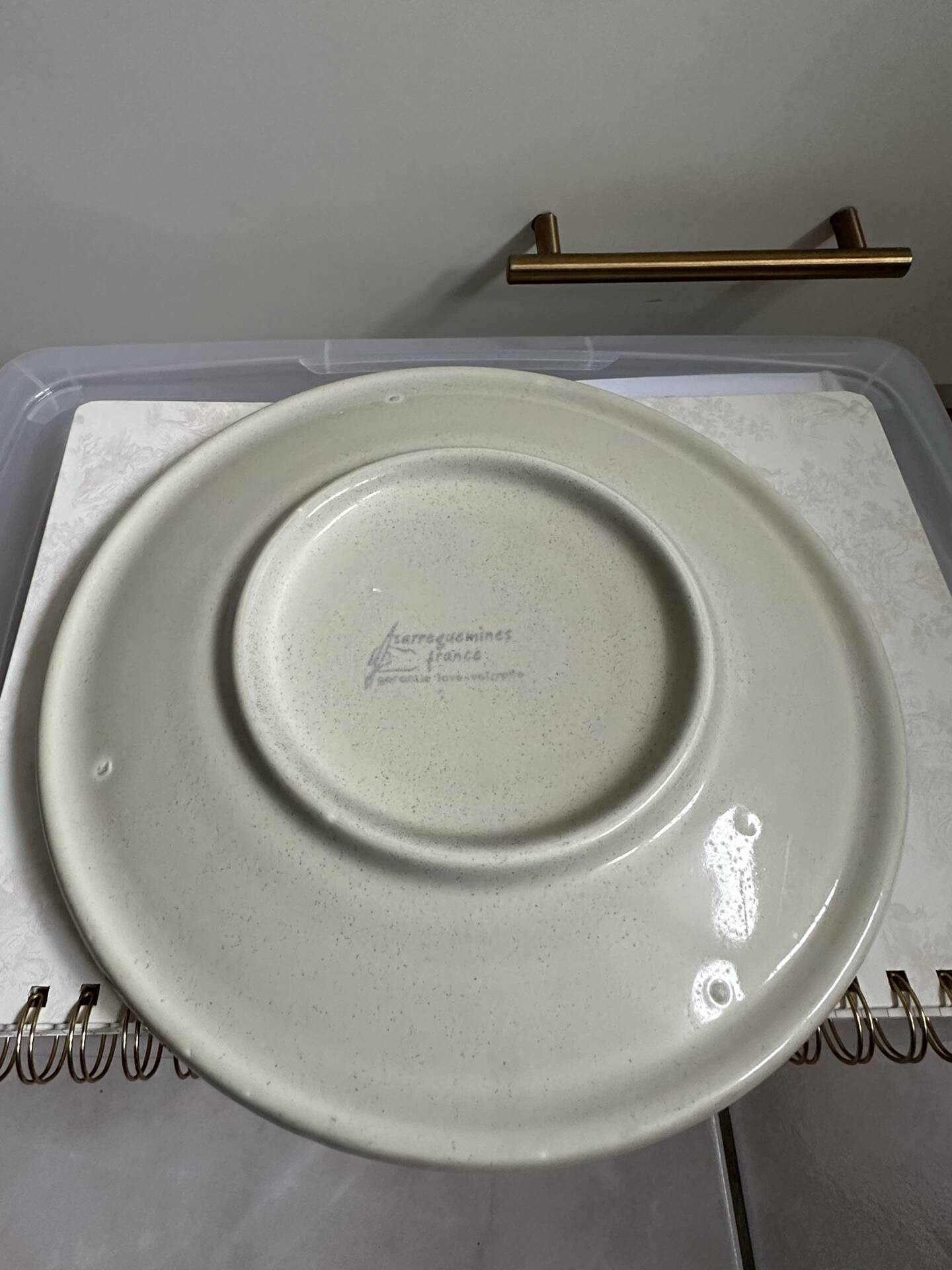 Ensemble de 4 assiettes en céramique vintage par Sarreguemines années 1970 florales