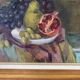 Russian still life with fruits and jug, oil on canvas signed 1986