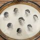 Oval frame XIXth portraits of a woman