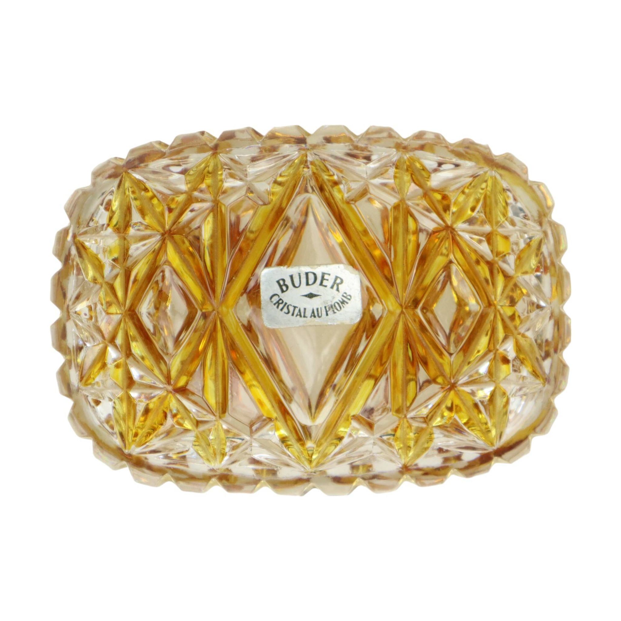 Ensemble de toilette parfum ambre cristal de plomb Buder Allemagne