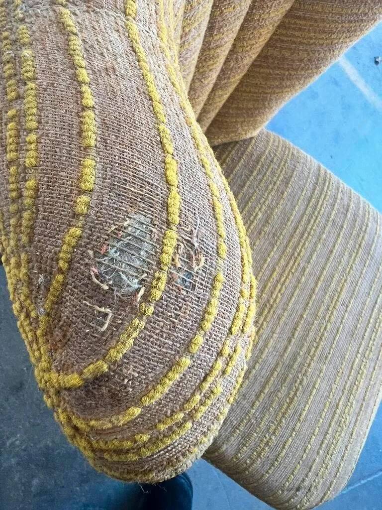 Cocktail chair / armchair / vintage sofa ochre yellow