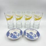 Vintage Schweppes glasses and saucers