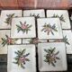 10 Square Dessert Plates by Emile Tessier, Malicorne
