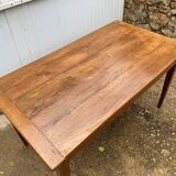 Solid oak dining farmhouse table with 2 drawers 1950 135x75x72cm