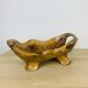 Brutalist olive wood fruit bowl