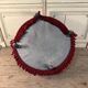 Large velvet pouf with trimmings, around 1880