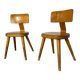 Vintage set of 2 mid century modernist beech Children's Chairs 1950s