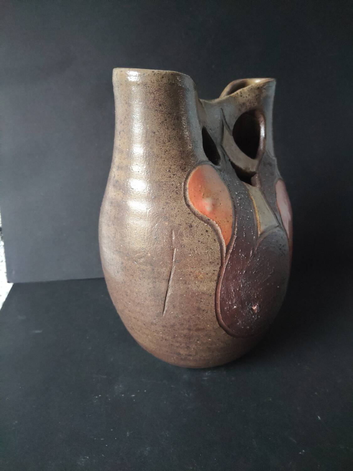 Vintage 1970s art ceramic owl – In the style of Georges Martin