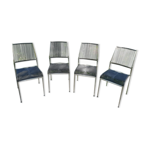Série de 4 chaises scoubidou
