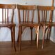 Set of 3 Baumann chairs No. 27 dark beech